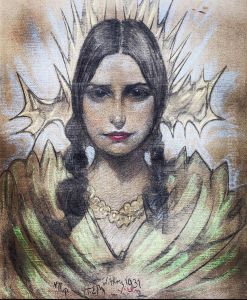 Portrait of a woman with braids