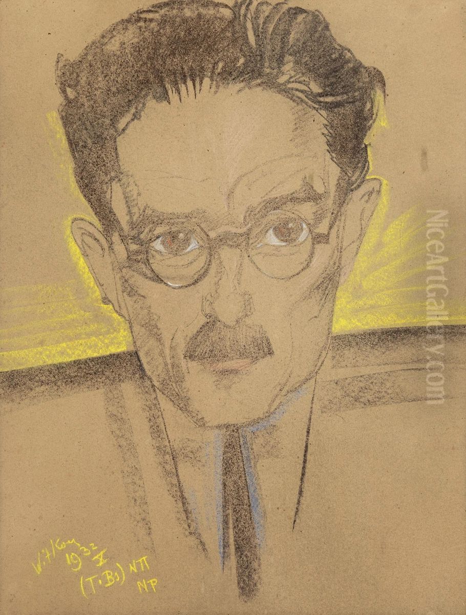 Portret ministra Wincentego Jastrzebskiego Oil Painting by Stanislaw Ignacy Witkiewicz (Witkacy)