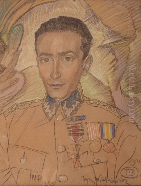 Portrait of Zdzislaw Czermanski Oil Painting by Stanislaw Ignacy Witkiewicz
