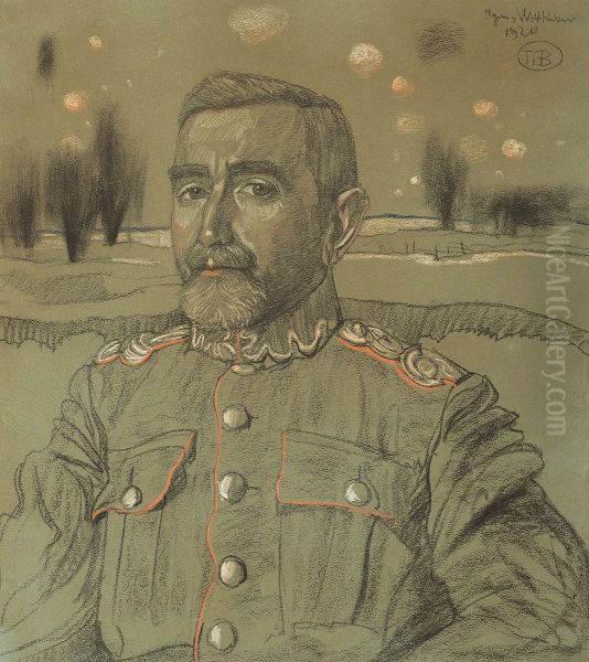 Portrait of Stanislaw Niklas Oil Painting by Stanislaw Ignacy Witkiewicz (Witkacy)