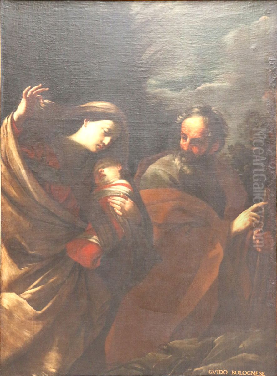 La fuite en Egypte Oil Painting by Guido Reni