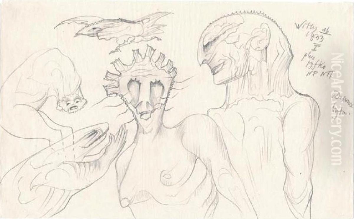 Strangness of Existence Oil Painting by Stanislaw Ignacy Witkiewicz (Witkacy)