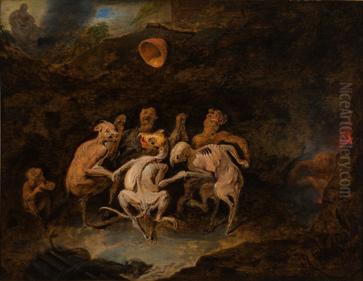 Circle dance of the imps Oil Painting by David Ryckaert III Circle dance of the imps Oil Painting by David Ryckaert III