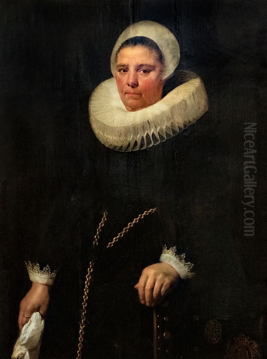 Portrait de femme Oil Painting by Nicolaes Eliaszoon Pickenoy
