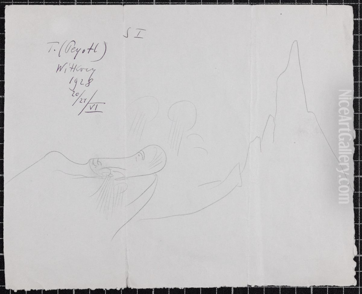 Rysunek Peyotlowy Oil Painting by Stanislaw Ignacy Witkiewicz (Witkacy)