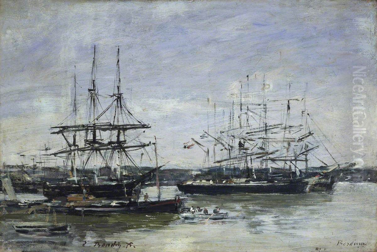 Bordeaux Oil Painting by Eugene Louis Boudin