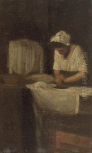 A Woman Ironing