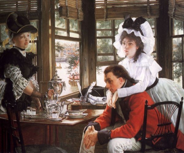 Bad News Oil Painting by James Tissot