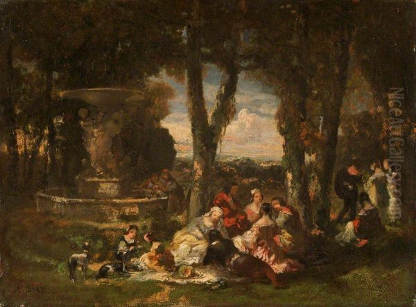 Fete champetre Oil Painting by Narcisse Virgilio Diaz