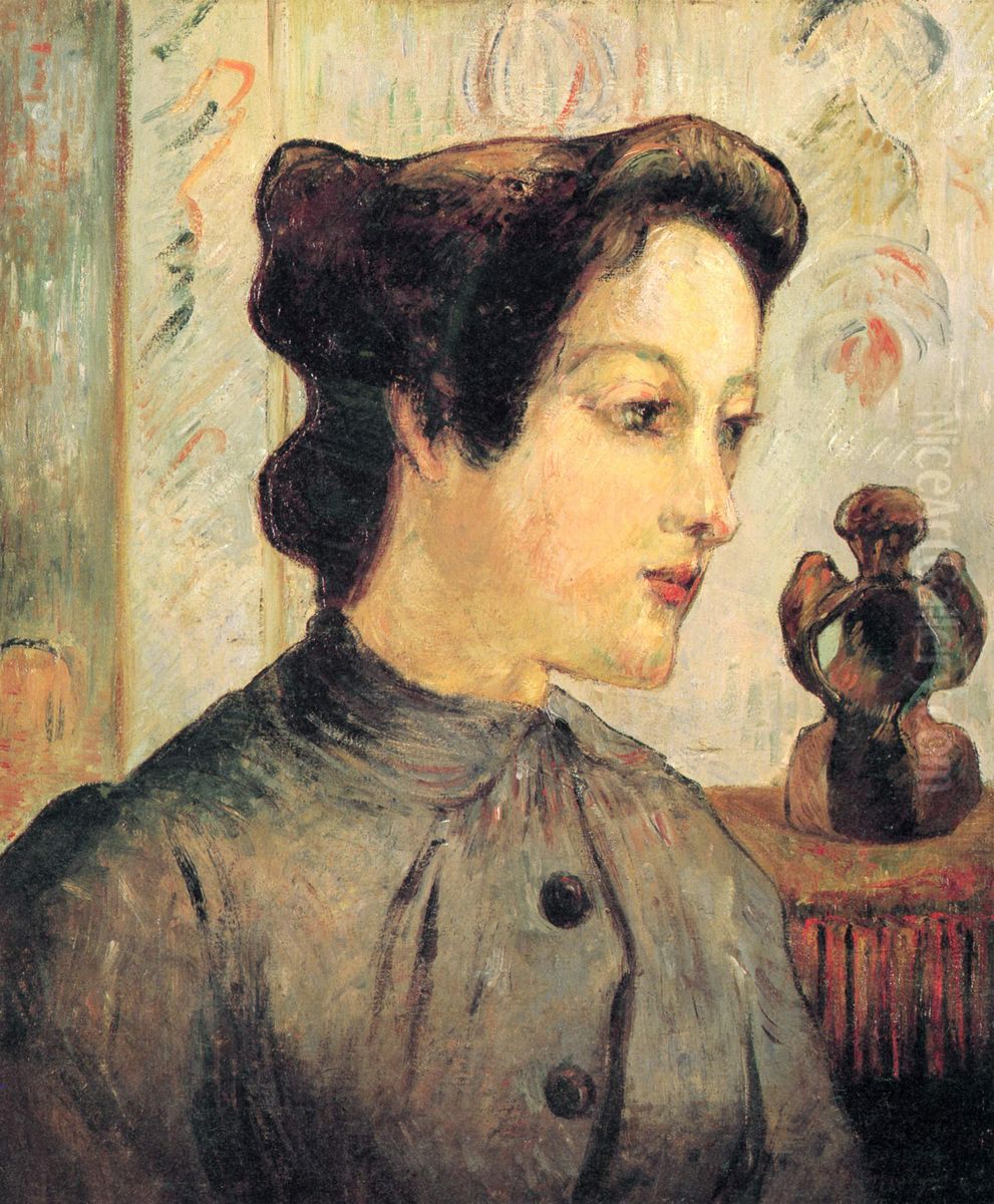 La femme au chignon Oil Painting by Paul Gauguin
