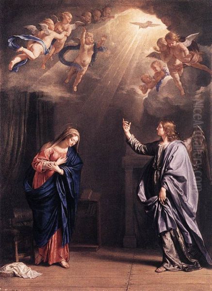 Annunciation Oil Painting by Philippe de Champaigne