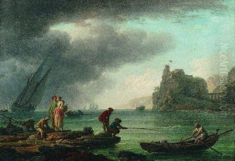 Coast Scene Oil Painting by Joseph Vernet