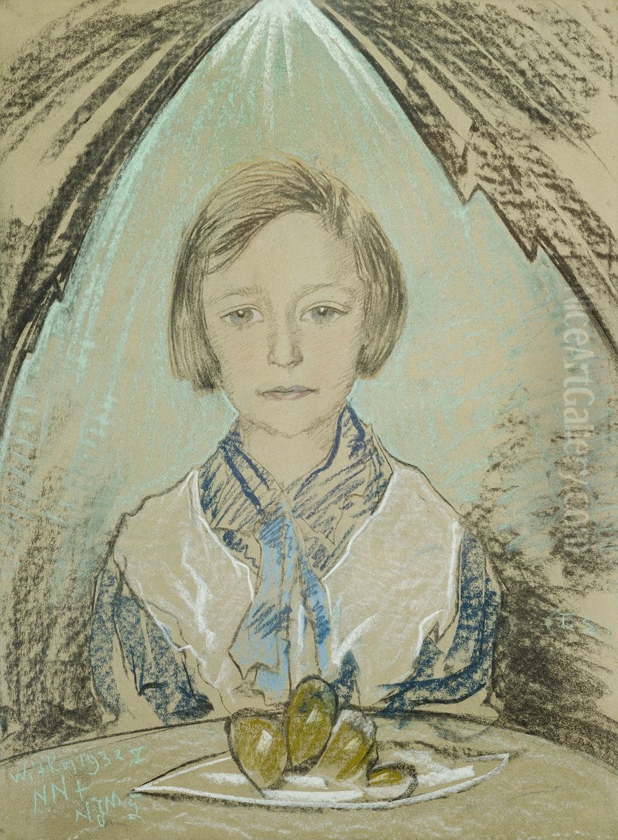 Portrait of a girl from Totwen family Oil Painting by Stanislaw Ignacy Witkiewicz (Witkacy)