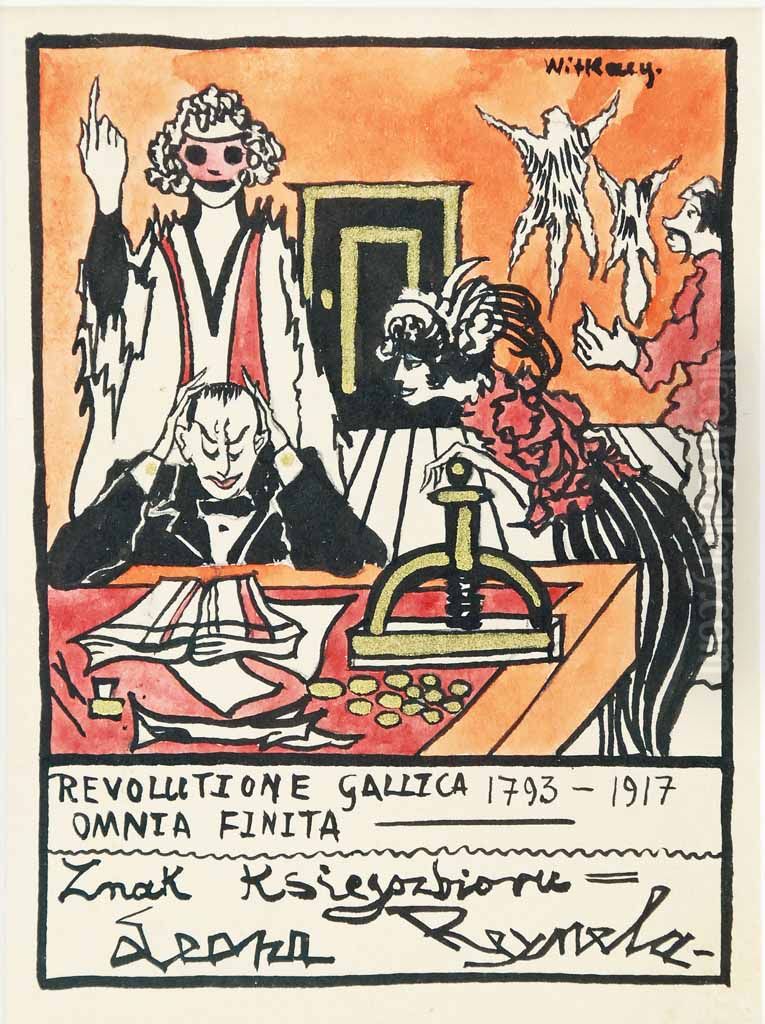 Ex Libris of Leon Reynel Oil Painting by Stanislaw Ignacy Witkiewicz (Witkacy)