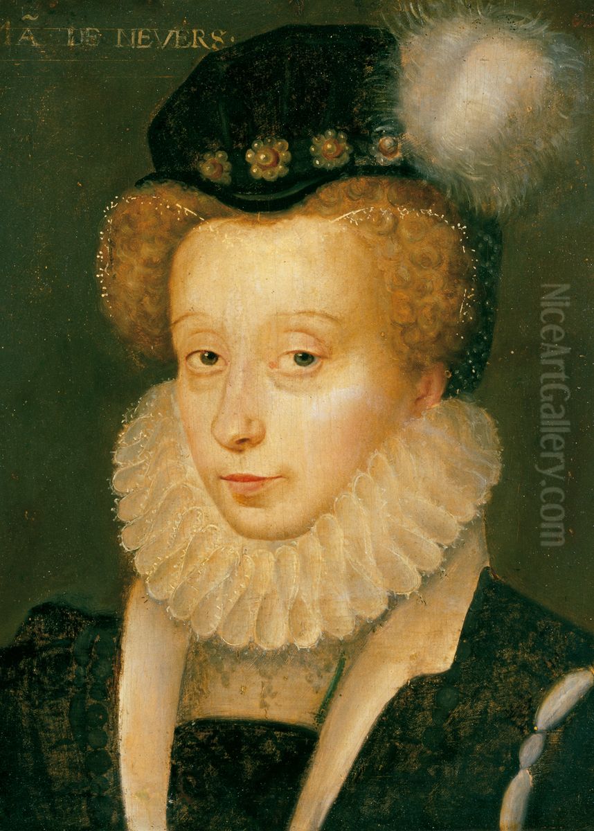 Henriette de Cleves (1542-1601), 4th Duchess of Nevers Oil Painting by Francois Clouet