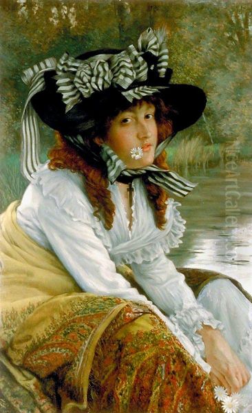 On the River Oil Painting by James Jacques Joseph Tissot