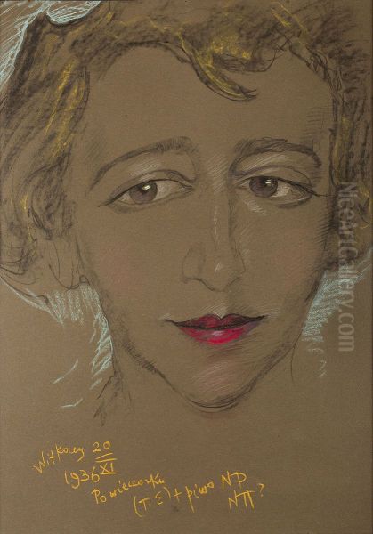 Portrait of Helena Maciakowa Oil Painting by Stanislaw Ignacy Witkiewicz (Witkacy)