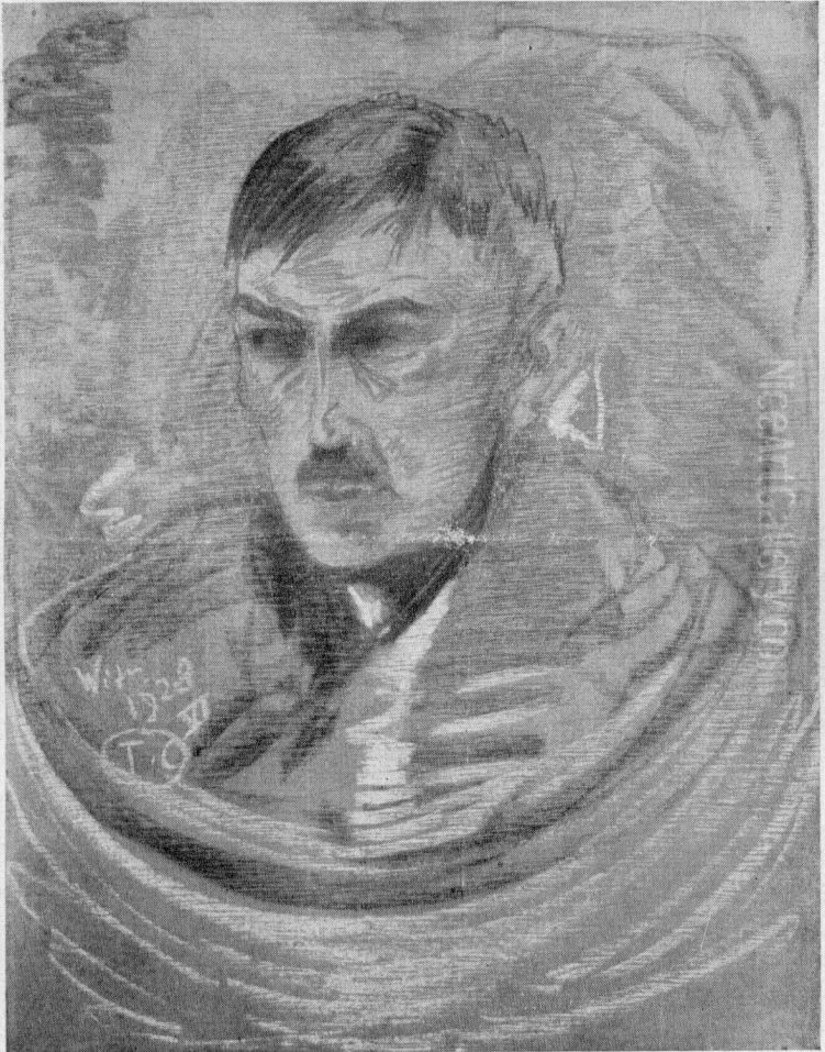 Portret Tadeusza Boya-Zelenskiego Oil Painting by Stanislaw Ignacy Witkiewicz (Witkacy)