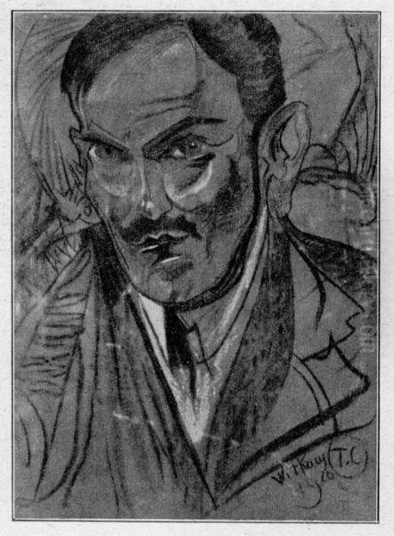 Portrait of Tadeusz Boy-Zelenski Oil Painting by Stanislaw Ignacy Witkiewicz (Witkacy)