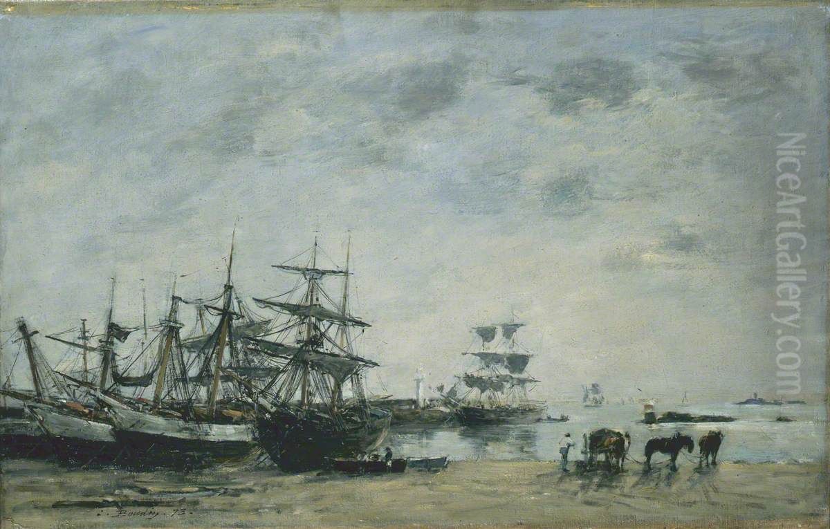 Port de Portrieux Oil Painting by Eugene Louis Boudin