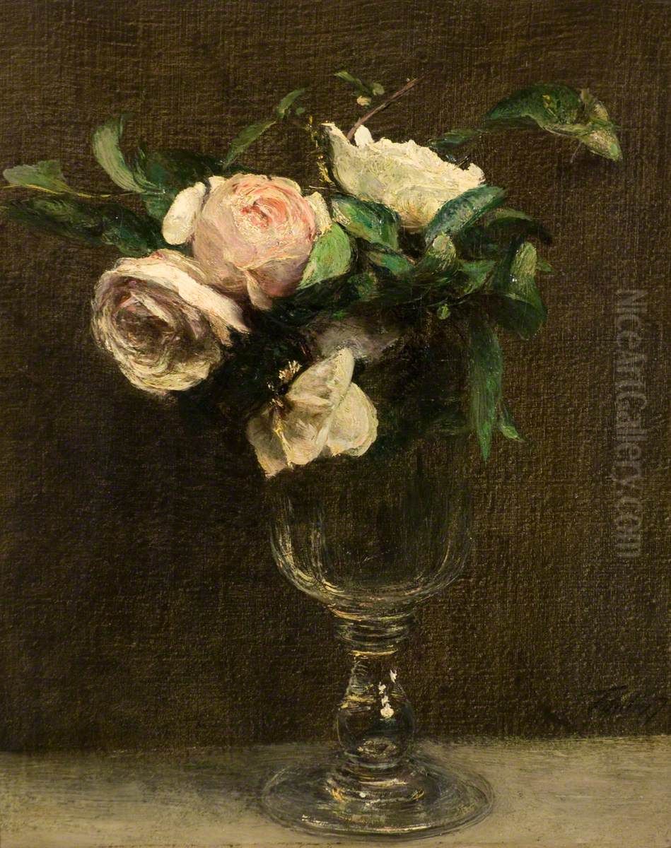 Roses Oil Painting by Henri Fantin-Latour