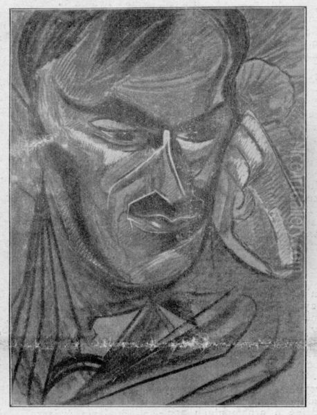 Portrait of Tadeusz Boy-Zelenski Oil Painting by Stanislaw Ignacy Witkiewicz (Witkacy)