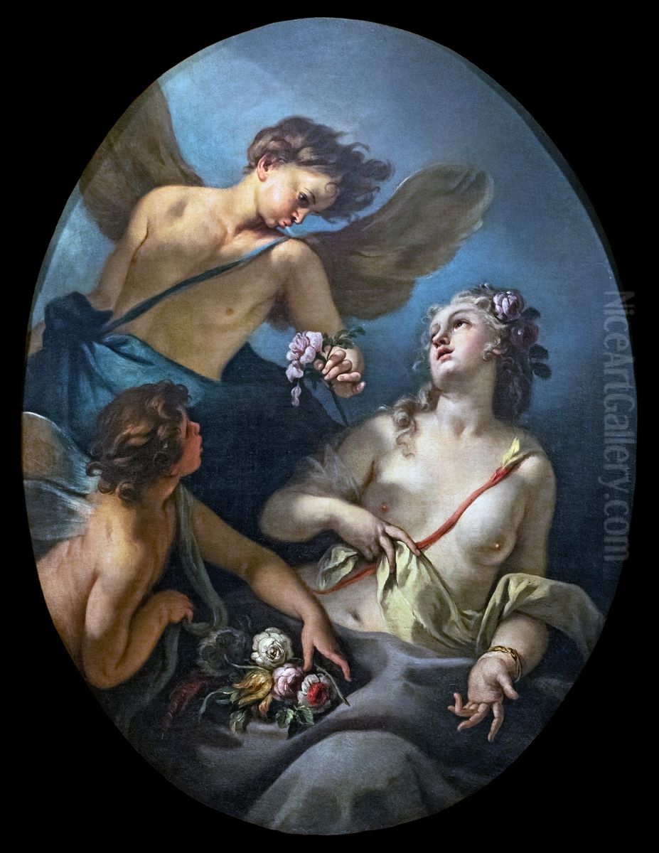Zephyrus and Flora Oil Painting by Sebastiano Ricci
