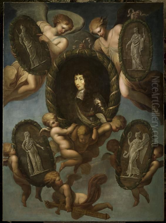 Portrait allegorique du Grand Conde Oil Painting by Lubin Baugin