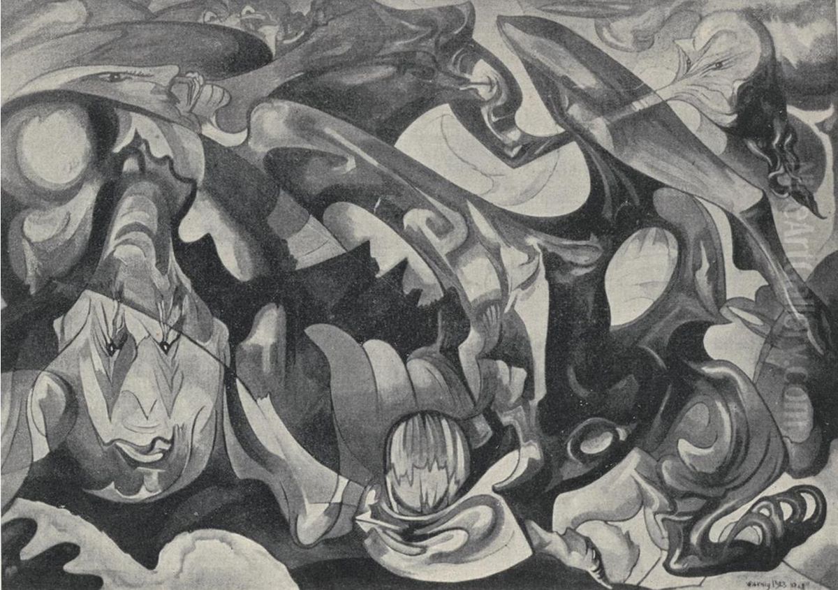 Sen Oil Painting by Stanislaw Ignacy Witkiewicz (Witkacy)