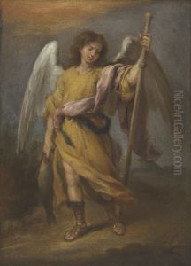 Angel Raphael with a fish