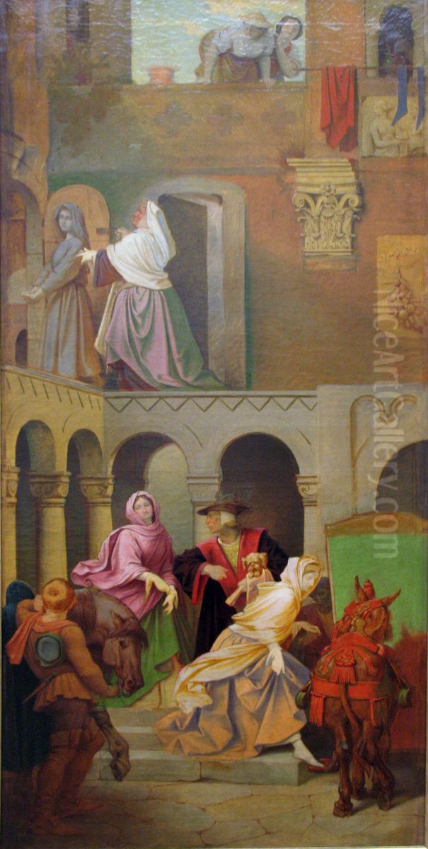 Aschenbrodel, Aufbruch zum Ball Oil Painting by Moritz von Schwind