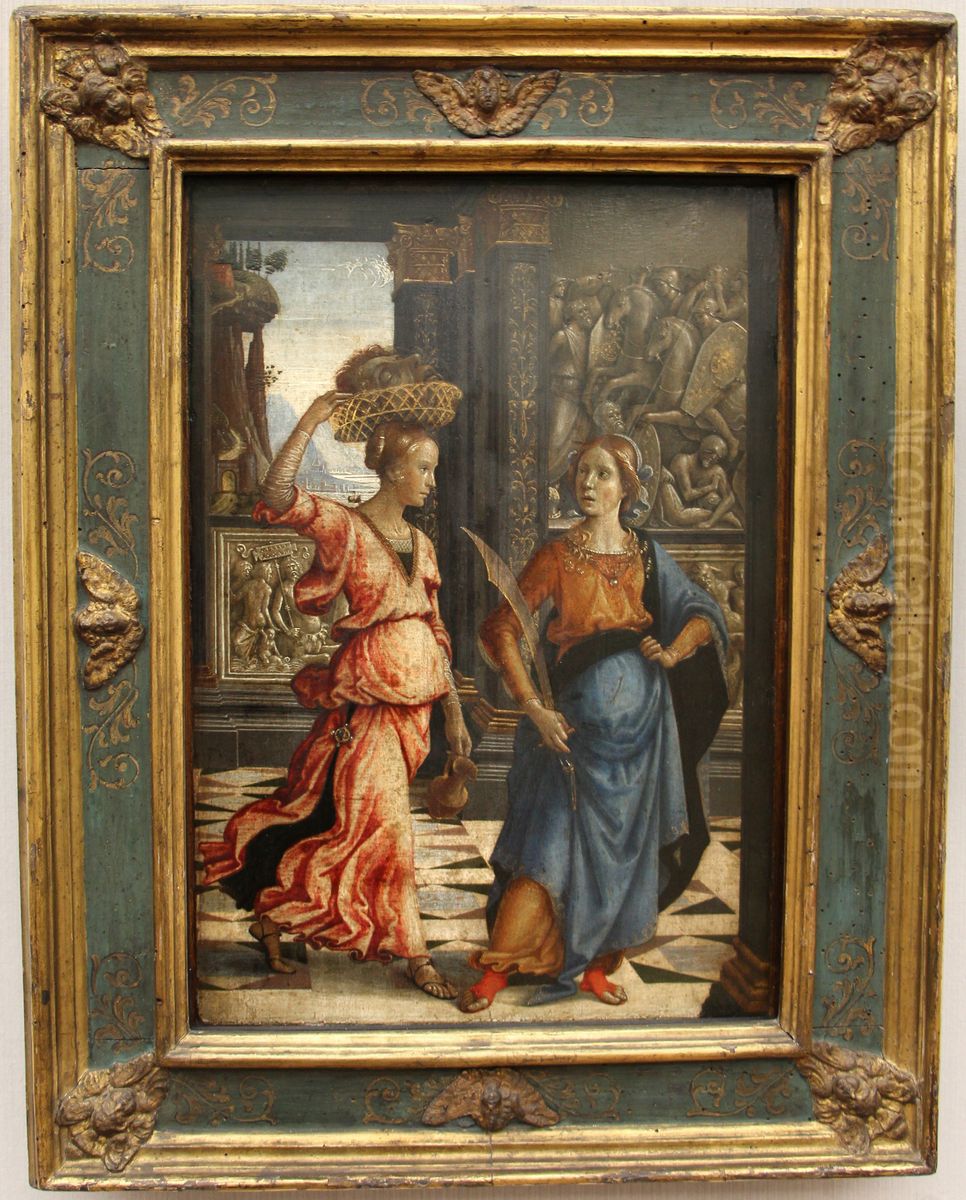 Judith with her servant Oil Painting by Ghirlandaio Domenico