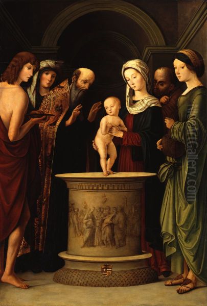 Die Darbringung Christi im Tempel Oil Painting by Lorenzo Costa