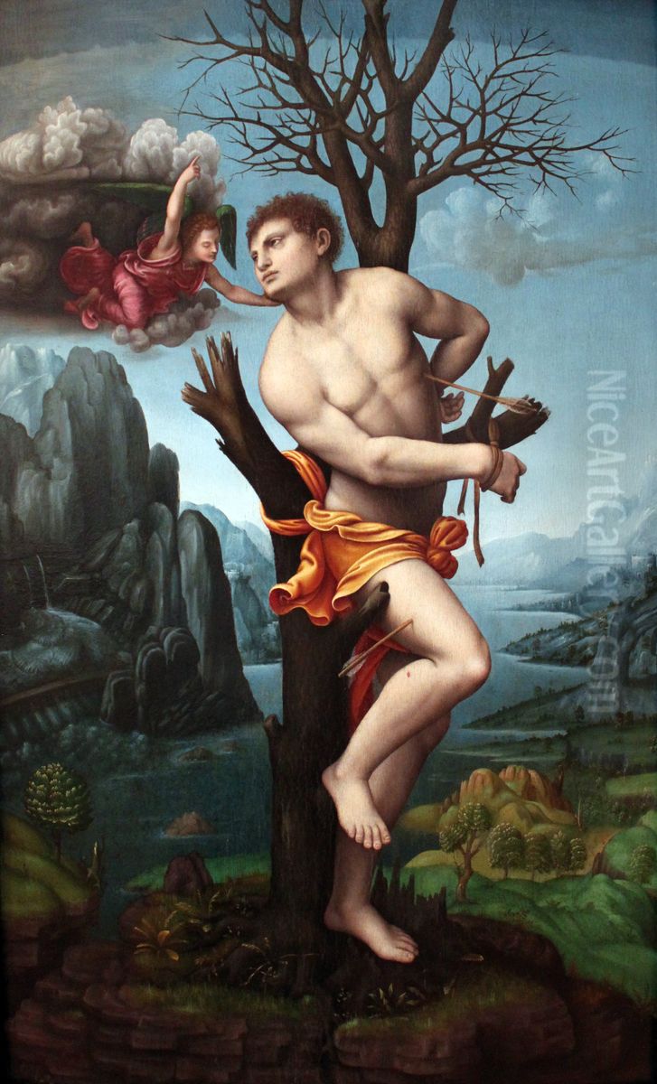 Der Heilige Sebastian Oil Painting by Marco D'Oggiono