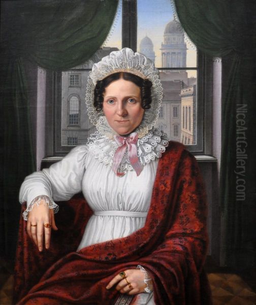 Frau Luise Mila Oil Painting by Johann Erdmann Hummel