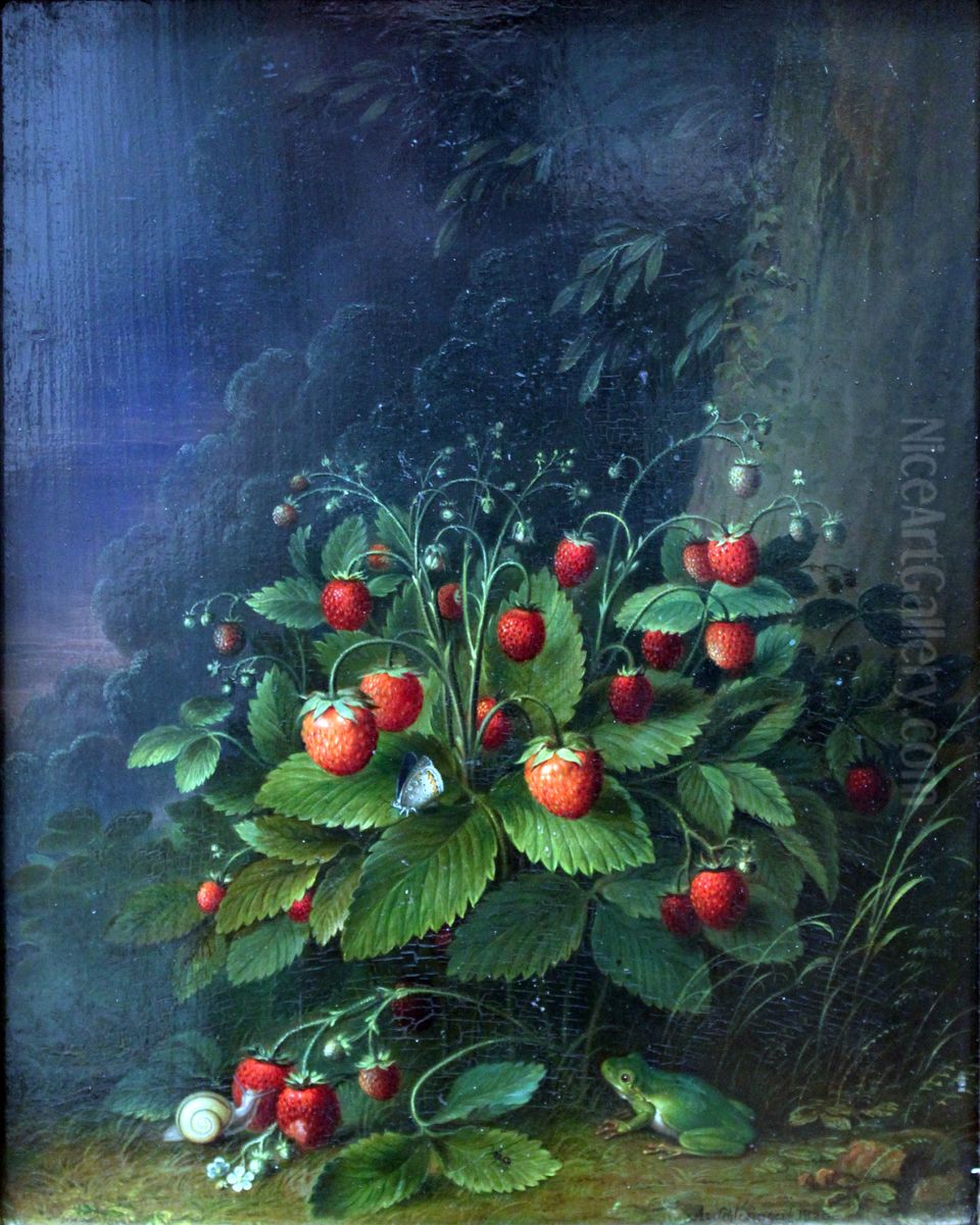 Erdbeeren Oil Painting by Johann Adam Schlesinger