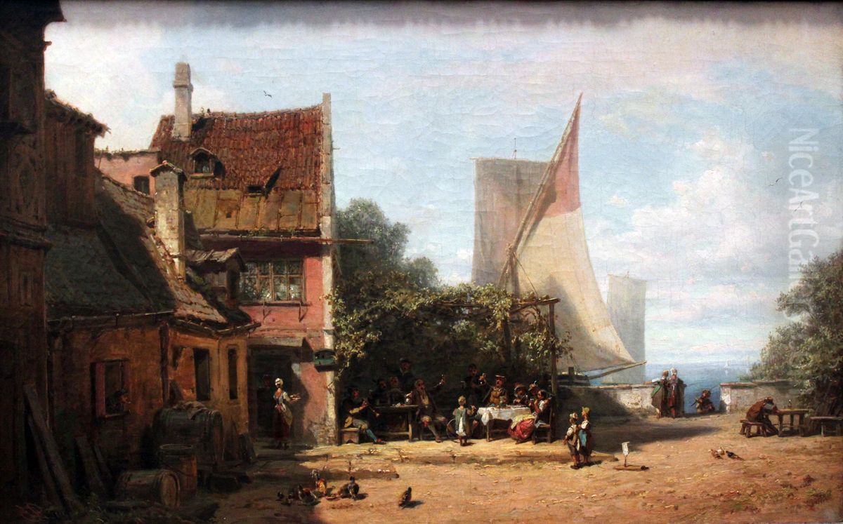 Old tavern near Starnberger See Oil Painting by Carl Spitzweg