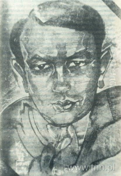 Portrait of Jozef Czechowicz Oil Painting by Stanislaw Ignacy Witkiewicz