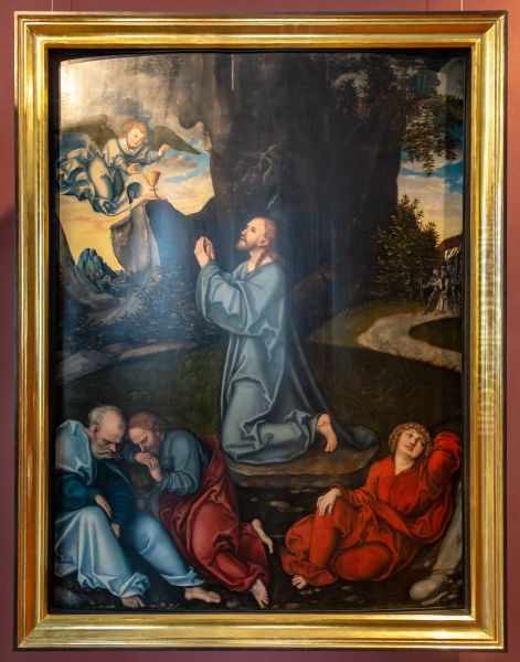 Passionszyklus - Christus am Olberg Oil Painting by Lucas Cranach the Elder