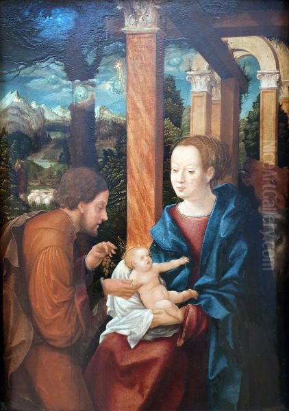 Die Geburt Christi Oil Painting by Hans Burgkmair the elder