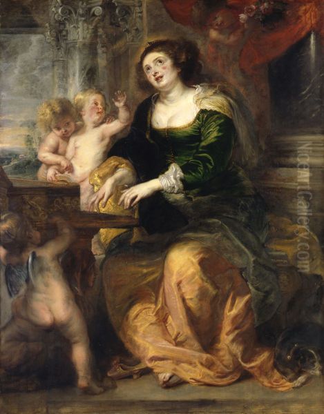 Saint Cecilia playing the virginal Oil Painting by Peter Paul Rubens
