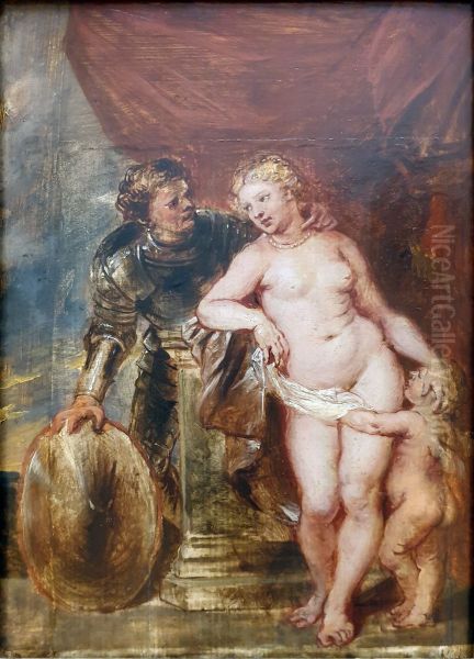 Mars, Venus and Cupid Oil Painting by Peter Paul Rubens