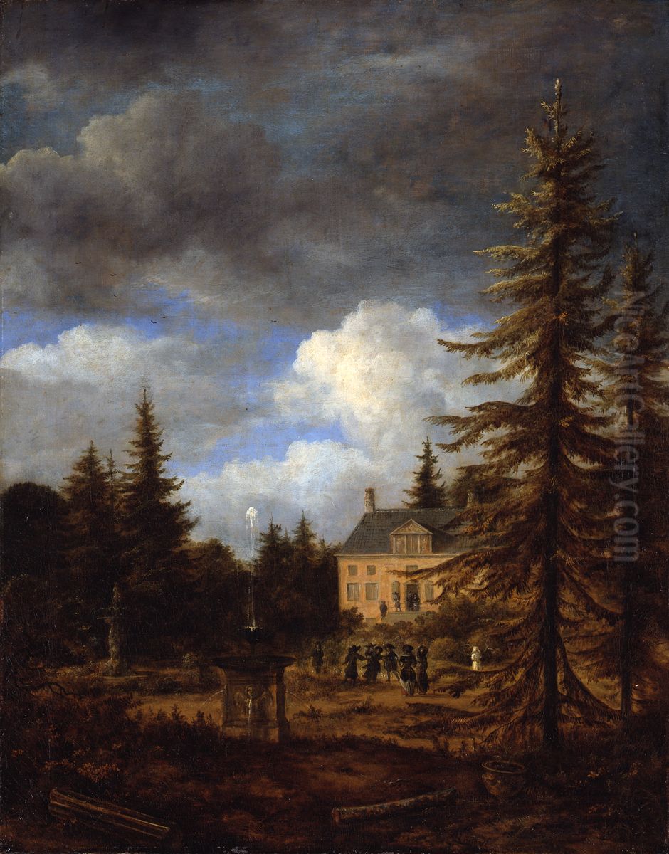Das Landhaus Oil Painting by Jacob Van Ruisdael