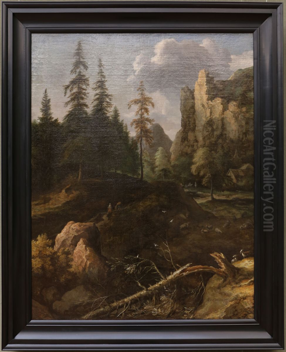 paesaggio montuoso norvegese Oil Painting by Allaert van Everdingen