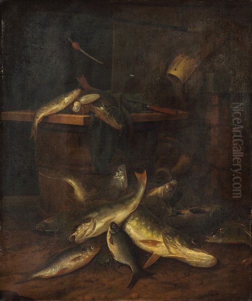 Fish still life Oil Painting by Jacob Gillig