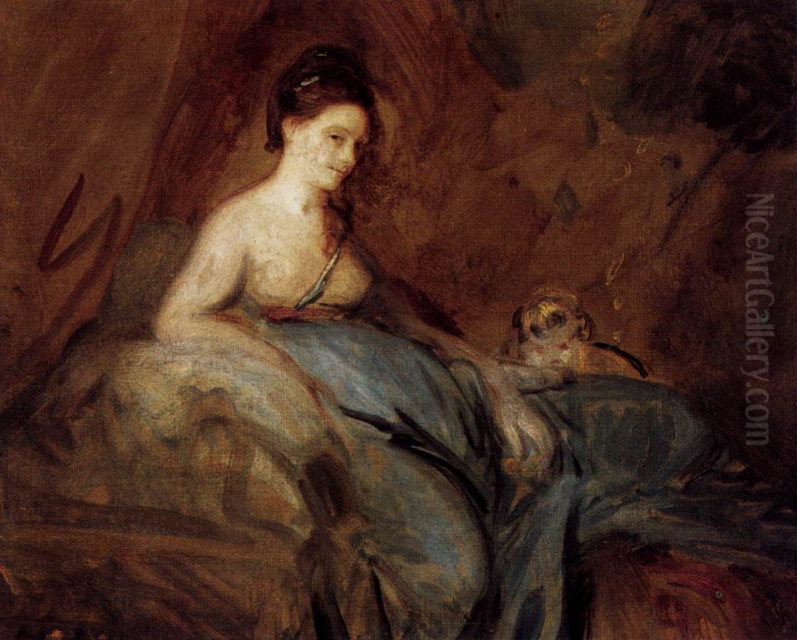 The Actress Kitty Fisher Oil Painting by Of Sir Joshua Reynolds