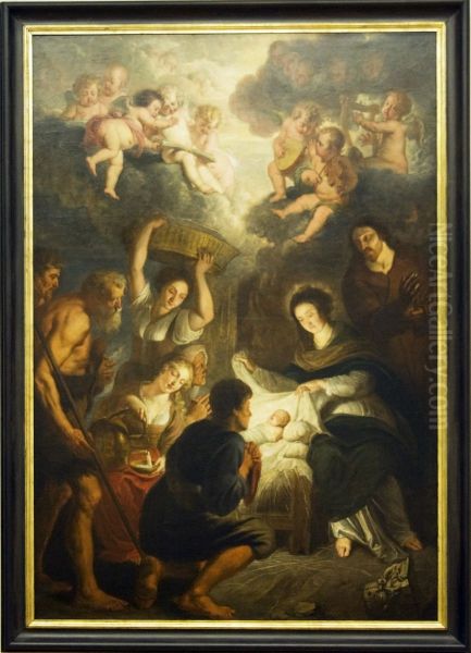 A pasztorok imadasa Oil Painting by Jan Erasmus Quellinus