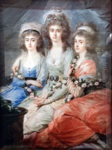 Die Grafinnen Elisabeth (1764-1806), Christiane (1765-1841) und Marie Karoline (1769-1800) Thun-Hohenstein-Klosterle