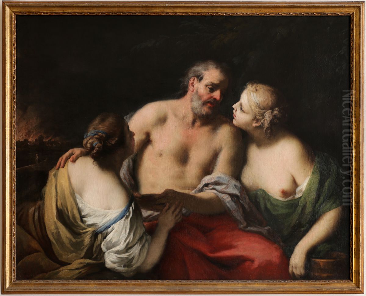 Lot and his daughters Oil Painting by Jacopo Amigoni