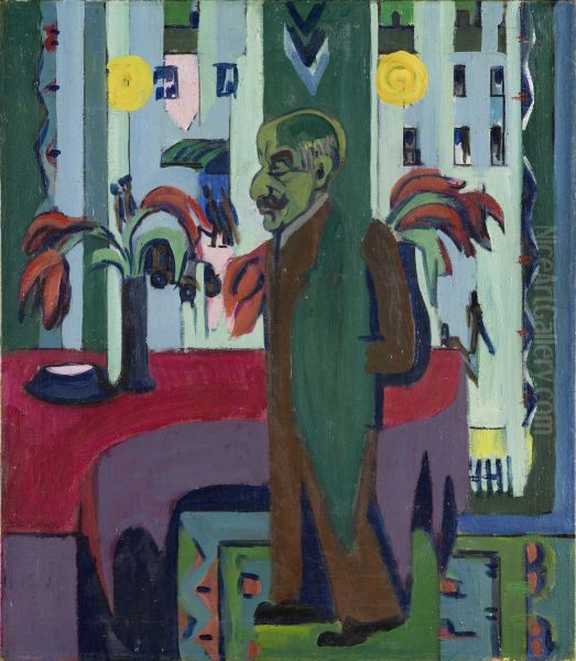 Max Liebermann Oil Painting by Ernst Ludwig Kirchner